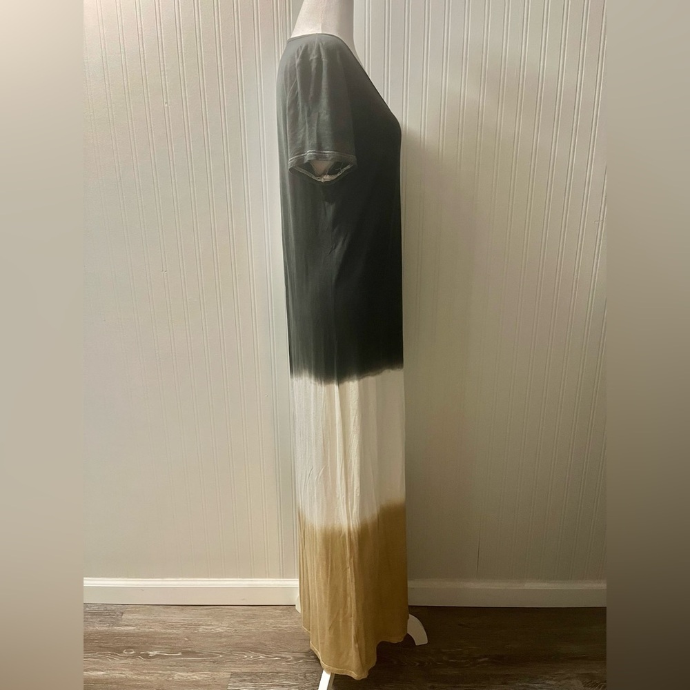 MISSLOOK Charcoal and Beige Maxi Dress - Picture 5 of 9